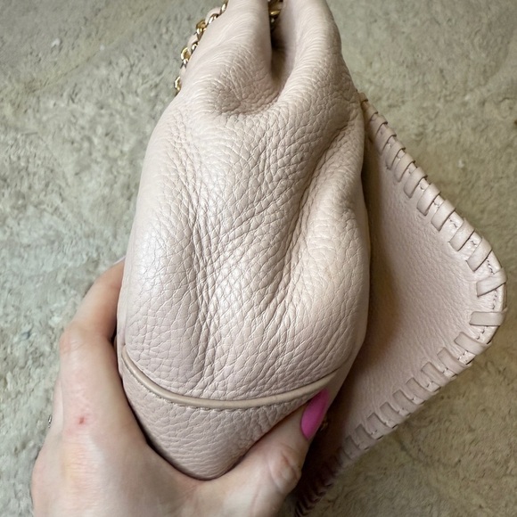 Tory Burch Pink Marion Flap Leather Shoulder Bag Blush - Picture 4 of 16